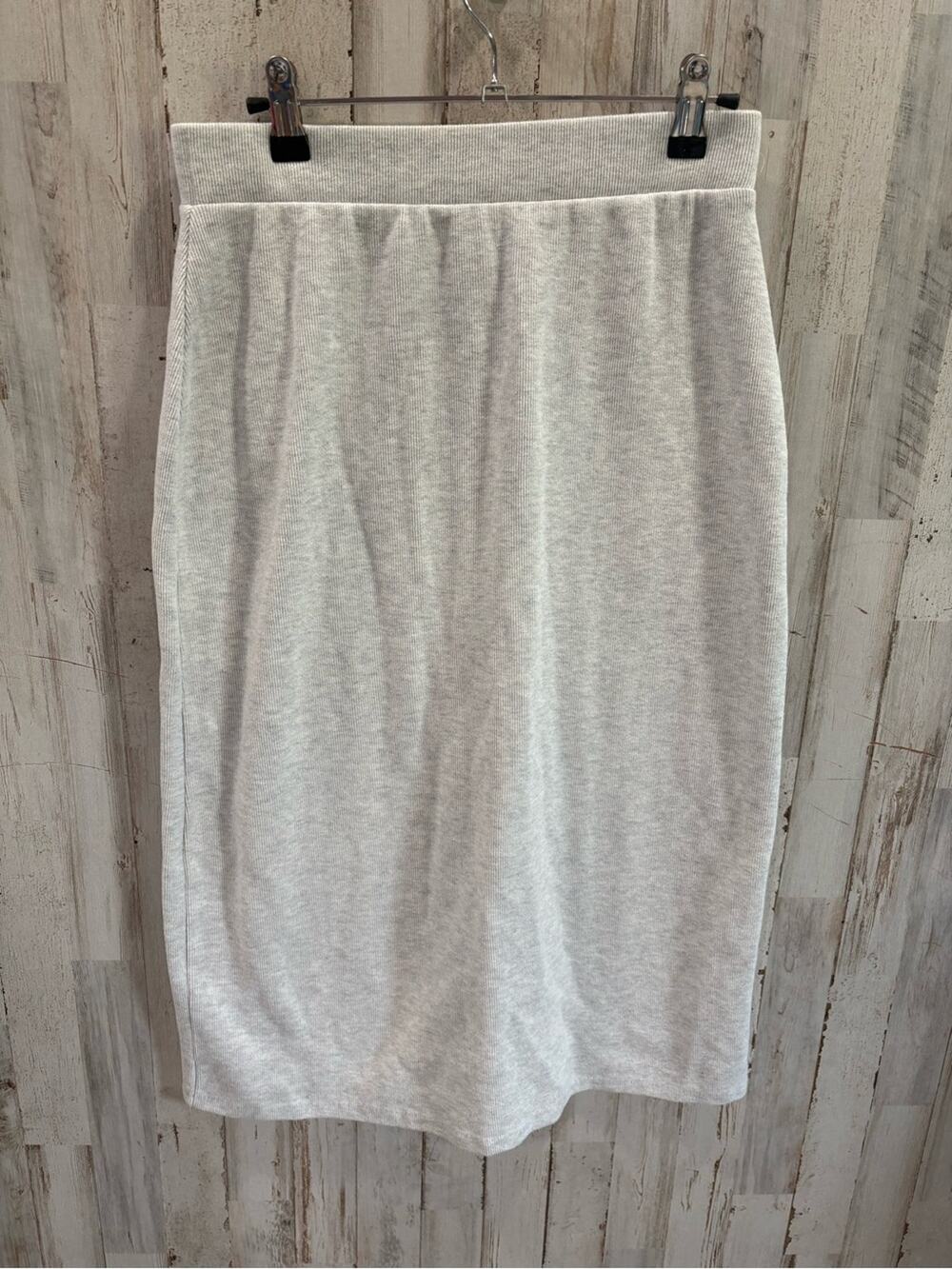 Old Navy Light Gray Knit Midi Ribbed Skirt Columbia Cozy Small Petite Lounge